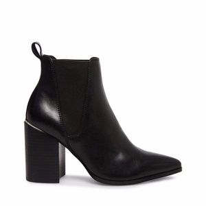 Steve Madden 6.5 - KNOXI Black Leather Booties